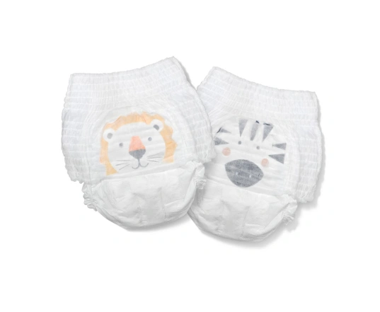 Еко трусики KIT&KIN розмір 5 (20 шт/уп), 12-17 кг, Корова/ Поросятко
