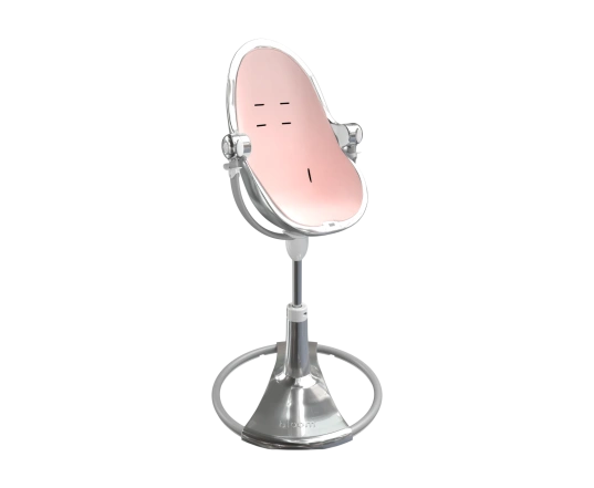 Стульчик для кормления Bloom Fresco Silver в комплекте с вкладышами из экокожи - Rosewater