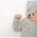 Подарунковий набір Aden + Anais спальник з трикотажного мусліну + шапочка heather grey