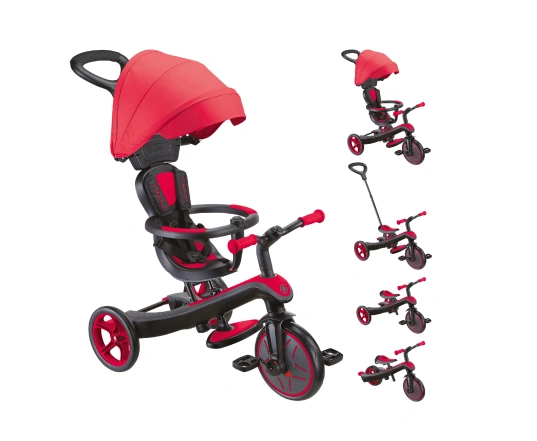 Велосипед дитячий GLOBBER серії EXPLORER TRIKE 4в1 - Червоний