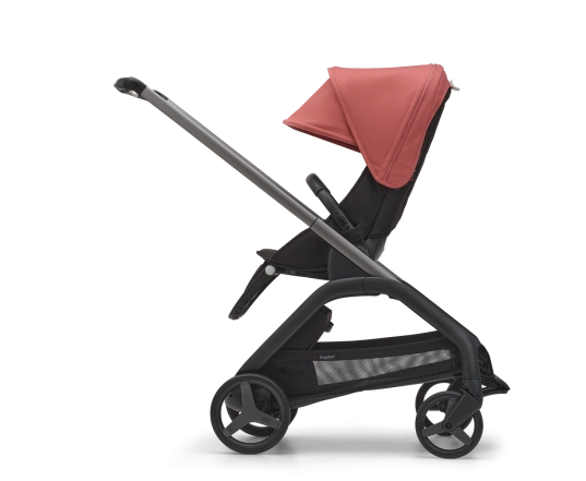 Универсальная коляска 2в1 Bugaboo Dragonfly Sunrise red/Midnight black-Grey mélange