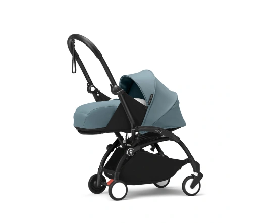 Універсальна коляска Stokke YOYO³ + компактна люлька BABYZEN  Aqua (шасі Black)