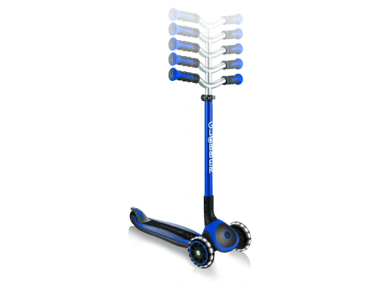 Самокат GLOBBER серії MASTER LIGHTS синій, колеса з підсвіткою, 50кг, 4+