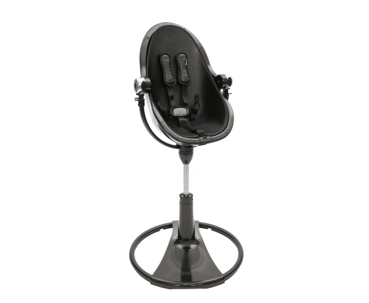 Стульчик для кормления Bloom Fresco Black в комплекте с вкладышами из экокожи - Midnight black