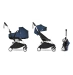 Універсальна коляска 2 в 1 Stokke YOYO³ + люлька Bassinet  BABYZEN Navy Blue/AF Airfrance (шасі White)