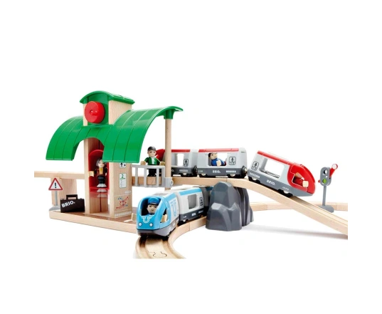Железная дорога BRIO двухуровневая с вокзалом (33512)