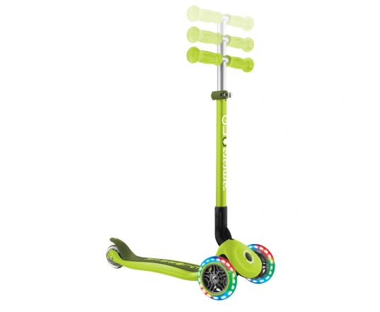 Самокат GLOBBER серії PRIMO FOLDABLE LIGHTS, зелений, колеса з підсвіткою, 50кг, 3+