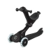 Самокат GLOBBER серии GO UP DELUXE LIGHTS 5в1 чорний, колеса светятся 20/50кг