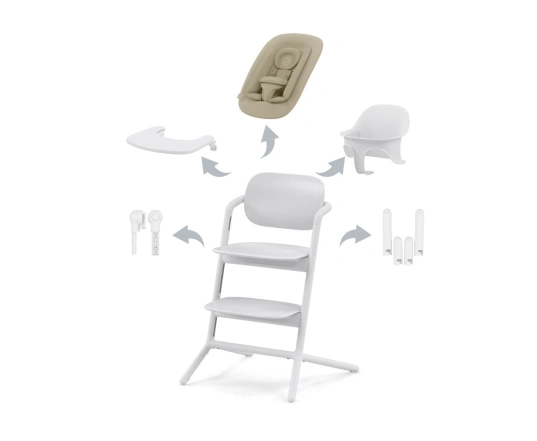 Стульчик для кормления 4 в 1 Cybex LEMO - all white