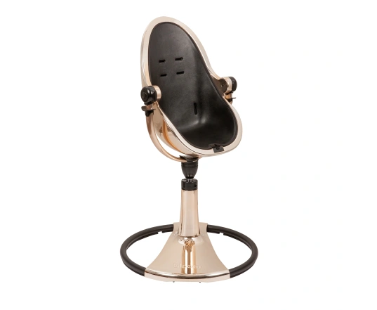 Стільчик для годування Bloom Fresco Rose Gold в комплекті із вставками з екошкіри - Midnight black