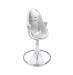 Стульчик для кормления Bloom Fresco Silver в комплекте с вкладышами из экокожи - Lunar silver