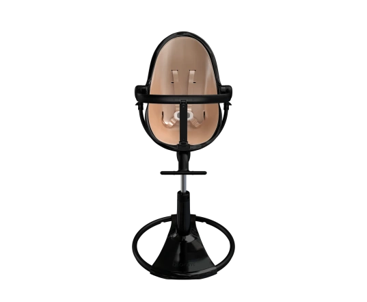 Стульчик для кормления Bloom Fresco Black в комплекте с вкладышами из экокожи - Rose Gold