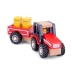 Червоний трактор з причепом і двома копицями сіна New Classic Toys