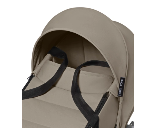 Универсальная коляска 2 в 1 с люлькой newborn shell Stokke YOYO³ Taupe (шасси Black)