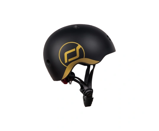 Шолом захисний дитячий Scoot and Ride, чорний, з ліхтариком, 45-51см