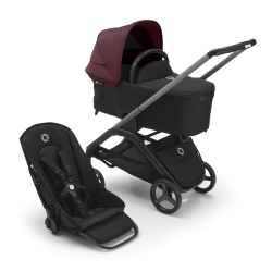 Универсальная коляска 2в1 Bugaboo DRAGONFLY - black/grey melange dark cherry - изображение