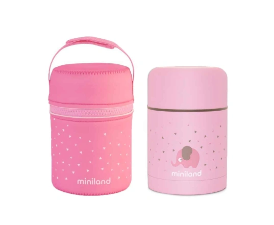 Термос харчовий рожевий Miniland Silky Food Thermos Pink 600мл