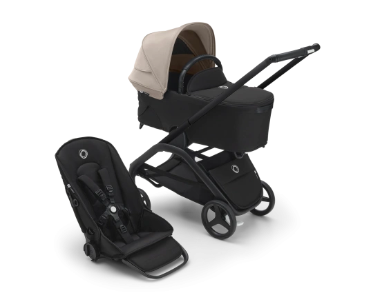 Универсальная коляска 2в1 Bugaboo DRAGONFLY - black/midnight black desert taupe
