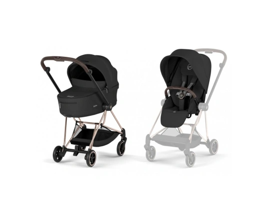 Коляска 2 в 1 Cybex MIOS Comfort Collection 5.0 - sepia black (шасі Rosegold)