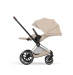 Прогулянкова коляска Cybex PRIAM Style Collection 5.0 - cozy beige (шасі Chrome Brown)