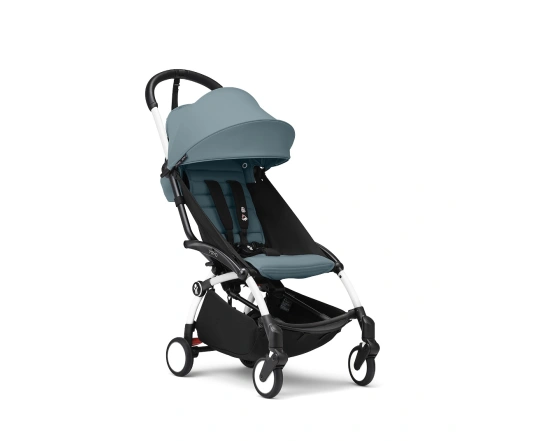Универсальная коляска 2 в 1 с люлькой newborn shell Stokke YOYO³ Aqua (шасси  White)