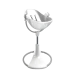 Стульчик для кормления Bloom Fresco White в комплекте с вкладышами из экокожи - Lunar silver