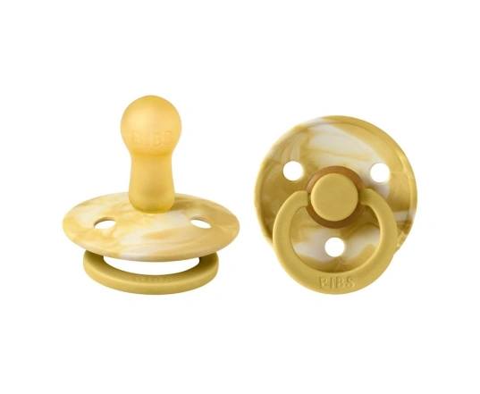 Соска пустушка BIBS Colour Tie Dye Набір 2 шт. Latex Mustard Ivory / Mustard Ivory - Розмір 1