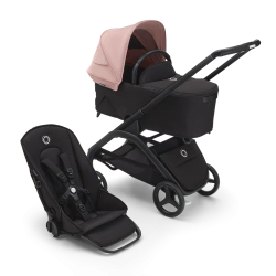 Универсальная коляска 2в1 Bugaboo DRAGONFLY - black/midnight black morning pink - изображение