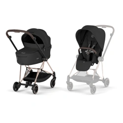 Коляска 2 в 1 Cybex MIOS Style Collection 5.0 - sepia black (шасі Rosegold) - зображення
