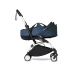 Універсальна коляска 2 в 1 Stokke YOYO³ + люлька Bassinet  BABYZEN Navy Blue/AF Airfrance (шасі White)