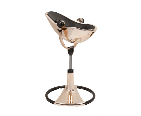 Стільчик для годування Bloom Fresco Rose Gold в комплекті із вставками з екошкіри - Midnight black