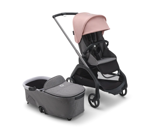 Универсальная коляска 2в1 Bugaboo DRAGONFLY - grafite/grey melange morning pink