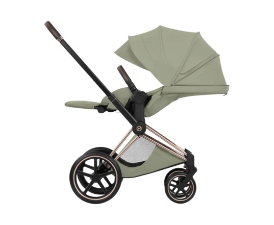 Прогулянкова коляска Cybex PRIAM Style Collection 5.0 - sage green (шасі Rose Gold)