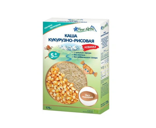 Дитяча безмолочна каша Fleur Alpine ORGANIC «Кукурудзяно-рисова», 175г.