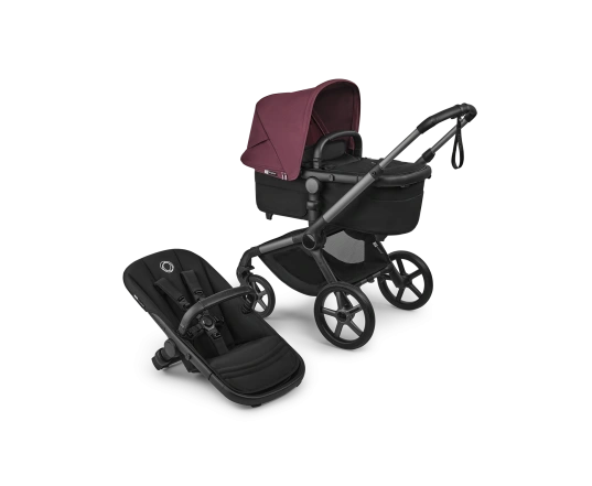 Универсальная коляска 2в1 Bugaboo FOX 5 RENEW - grafite/heritage black dark cherry