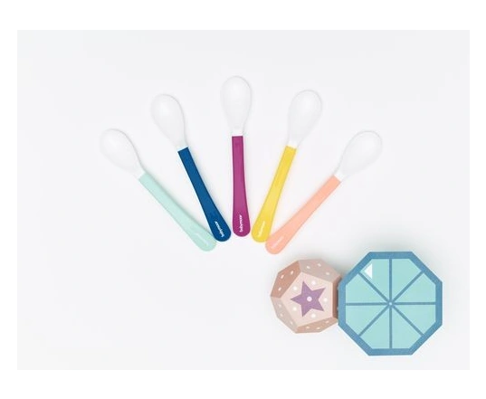 Набір 5 дитячих ложок Babymoov Multicolor (2-й етап годування)