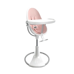 Стільчик для годування Bloom Fresco White в комплекті із вставками з екошкіри - Rosewater - зображення