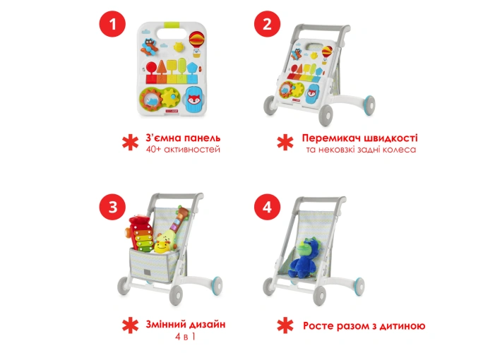 Купити Ігровий центр-ходунки Skip Hop 4 в 1  з доставкою по Україні | KIDSLINE-49 - зображення