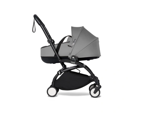 Універсальна коляска 2 в 1 Stokke YOYO³ + люлька Bassinet  BABYZEN Grey (шасі Black)
