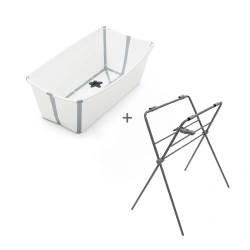 Комплект ванночка для купання Stokke FLEXI BATH та ніжки FLEXI BATH Stand - білий - зображення