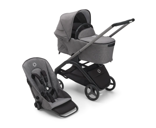Универсальная коляска 2в1 Bugaboo DRAGONFLY - grafite/grey melange grey melange