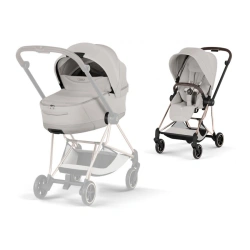 Коляска 2 в 1 Cybex MIOS Style Collection 5.0 - city grey (шасі Rosegold) - зображення