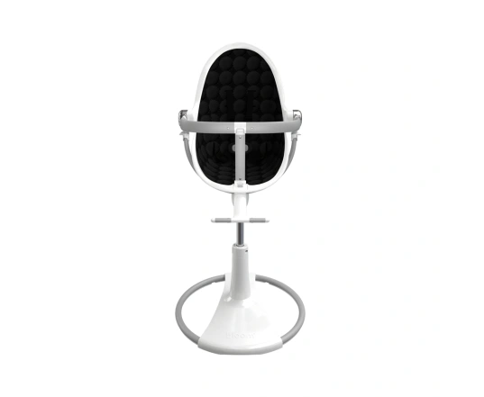 Стульчик для кормления Bloom Fresco White в комплекте с хлопковыми вкладышами - Midnight Black