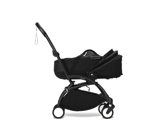 Универсальная коляска 2 в 1 с люлькой newborn shell Stokke YOYO³ Black (шасси White)