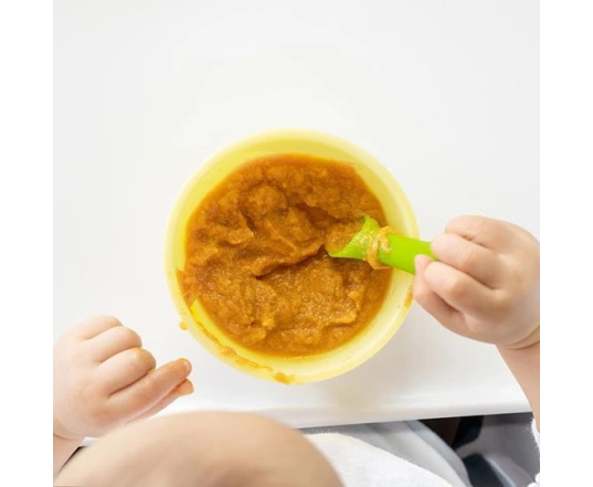 Силиконовая мисочка на присоске с крышкой Olababy Lemon