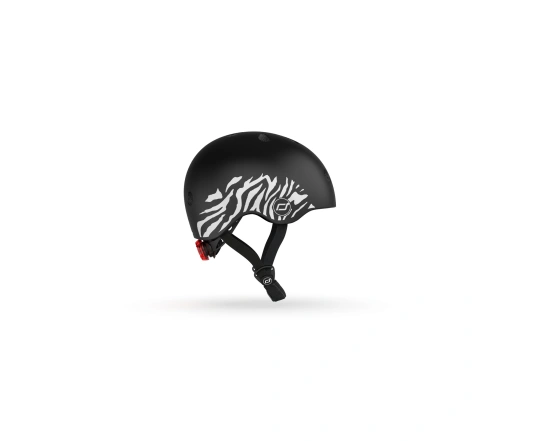 Шолом захисний дитячий Scoot and Ride, зебра, з ліхтариком, 45-51см