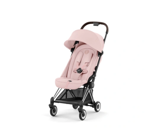 Прогулянкова коляска Cybex Coya Chrome Dark Brown/Peach Pink