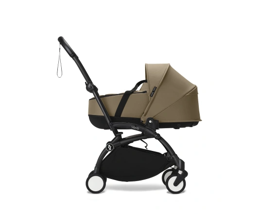 Универсальная коляска 2 в 1 с люлькой newborn shell Stokke YOYO³  Toffee (шасси White)