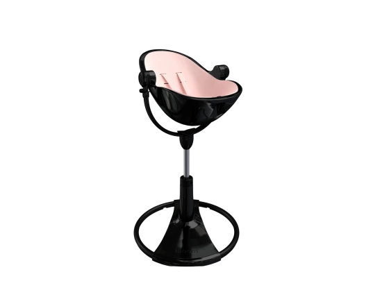 Стульчик для кормления Bloom Fresco Black в комплекте с вкладышами из экокожи - Rosewater