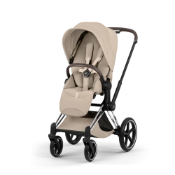 Прогулянкова коляска Cybex PRIAM Style Collection 5.0 - cozy beige (шасі Chrome Brown) - зображення